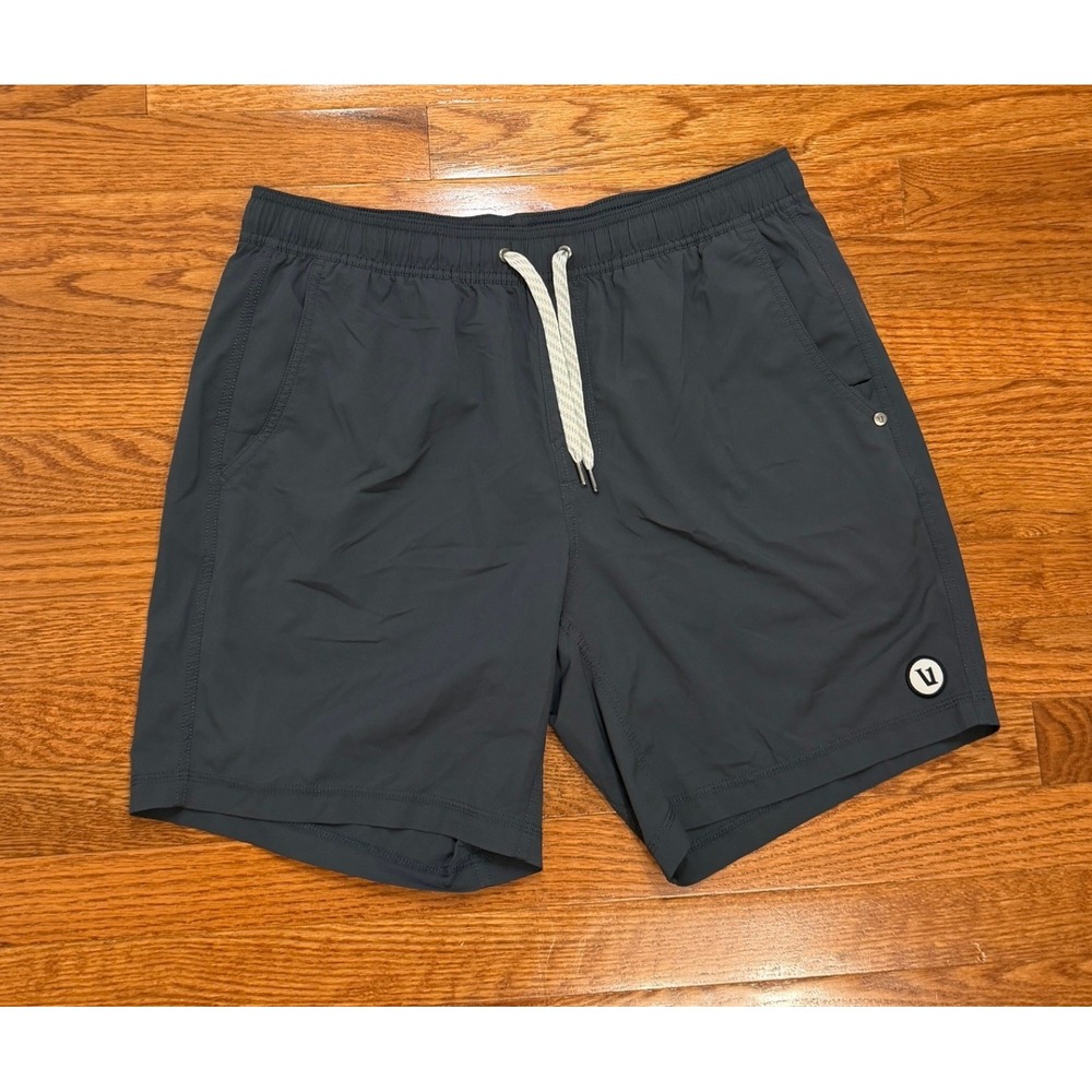 Vuori Kore Shorts Mens Medium 7" Lined Charcoal Grey Athletic Gym Training Run